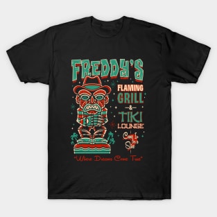 Freddy's Tiki Lounge - Creepy Cute Slasher - Hawaii Surf Vacation T-Shirt